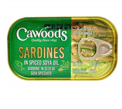 Cawoods Sardines in Spiced Soya Oil 90g
