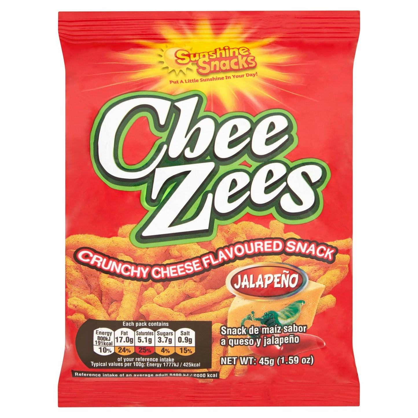 Sunshine Snacks Cheezees Jalapeño 45g