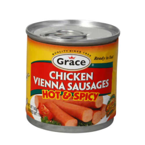 Grace Chicken Vienna Sausages Hot & Spicy Imported 130g