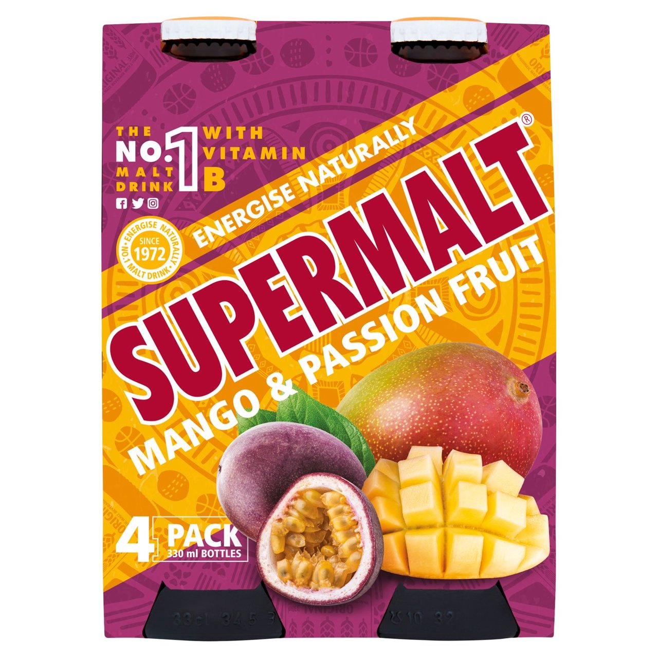 Supermalt Mango & Passion Fruit 330ml