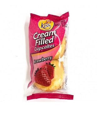 Kiss Cream Filled Strawberry Cupcakes 60g