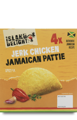 Island Delight Jerk Chicken Jamaican Spicy Pattie (Pack of 4)