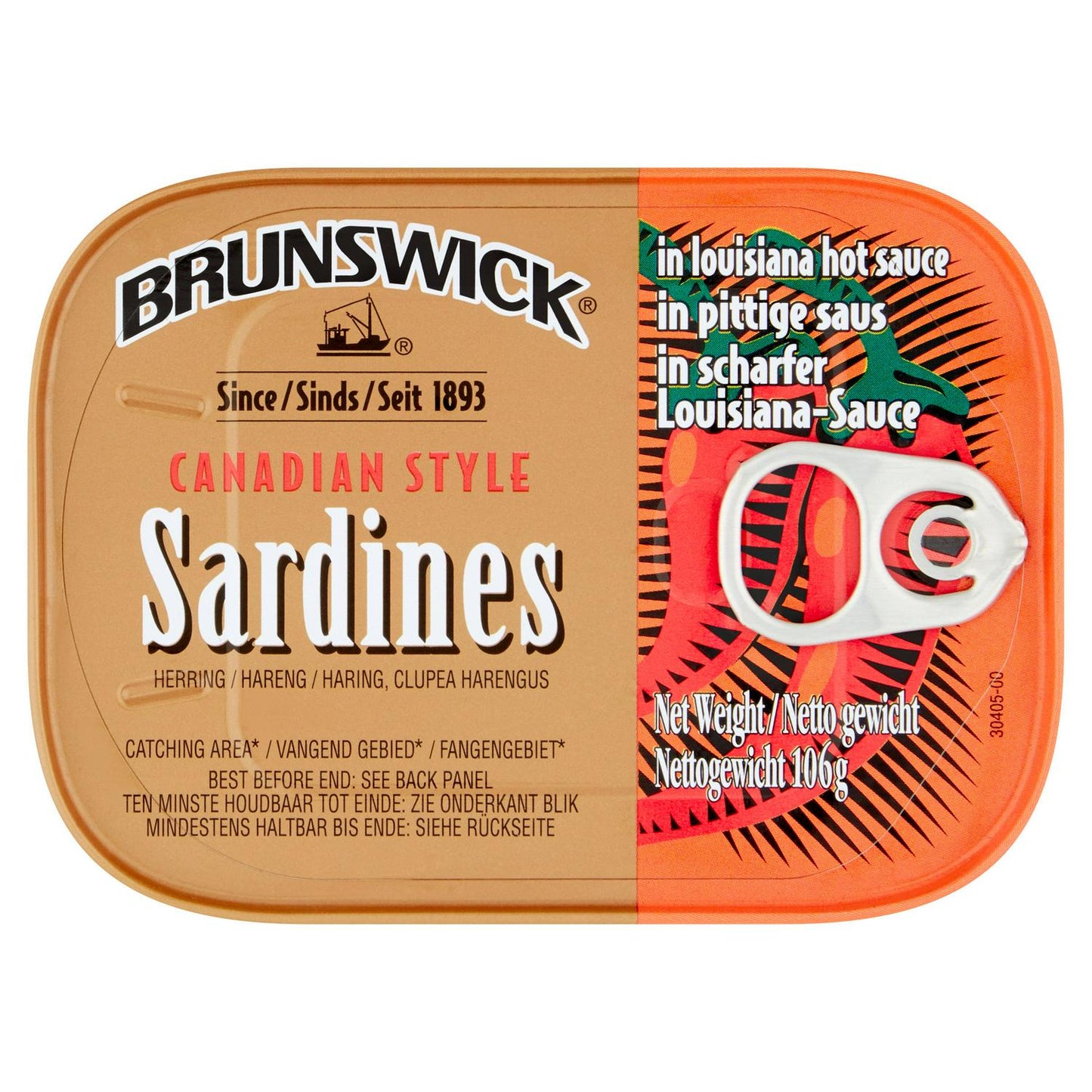 Brunswick Sardines in Lousiana Hot Sauce 106g