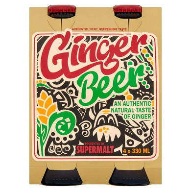 (Pack of 4) Supermalt Ginger Beer 330ml