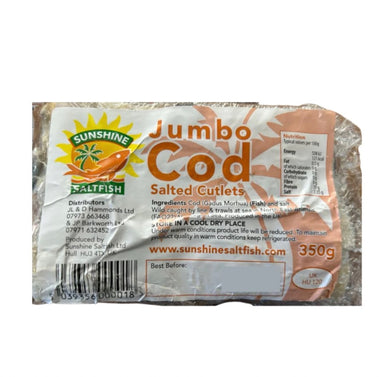 Sunshine Saltfish Jumbo Cob Salted Cutlets 350g