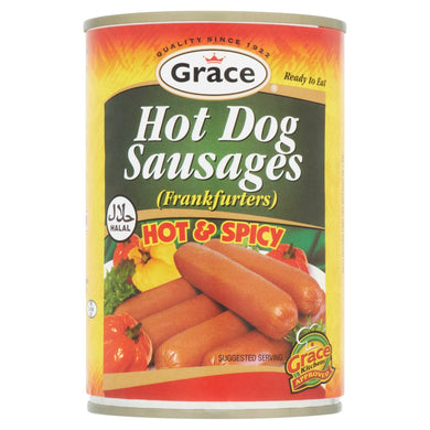 Grace Halal Chicken Hot Dog Sausages Hot & Spicy 400g